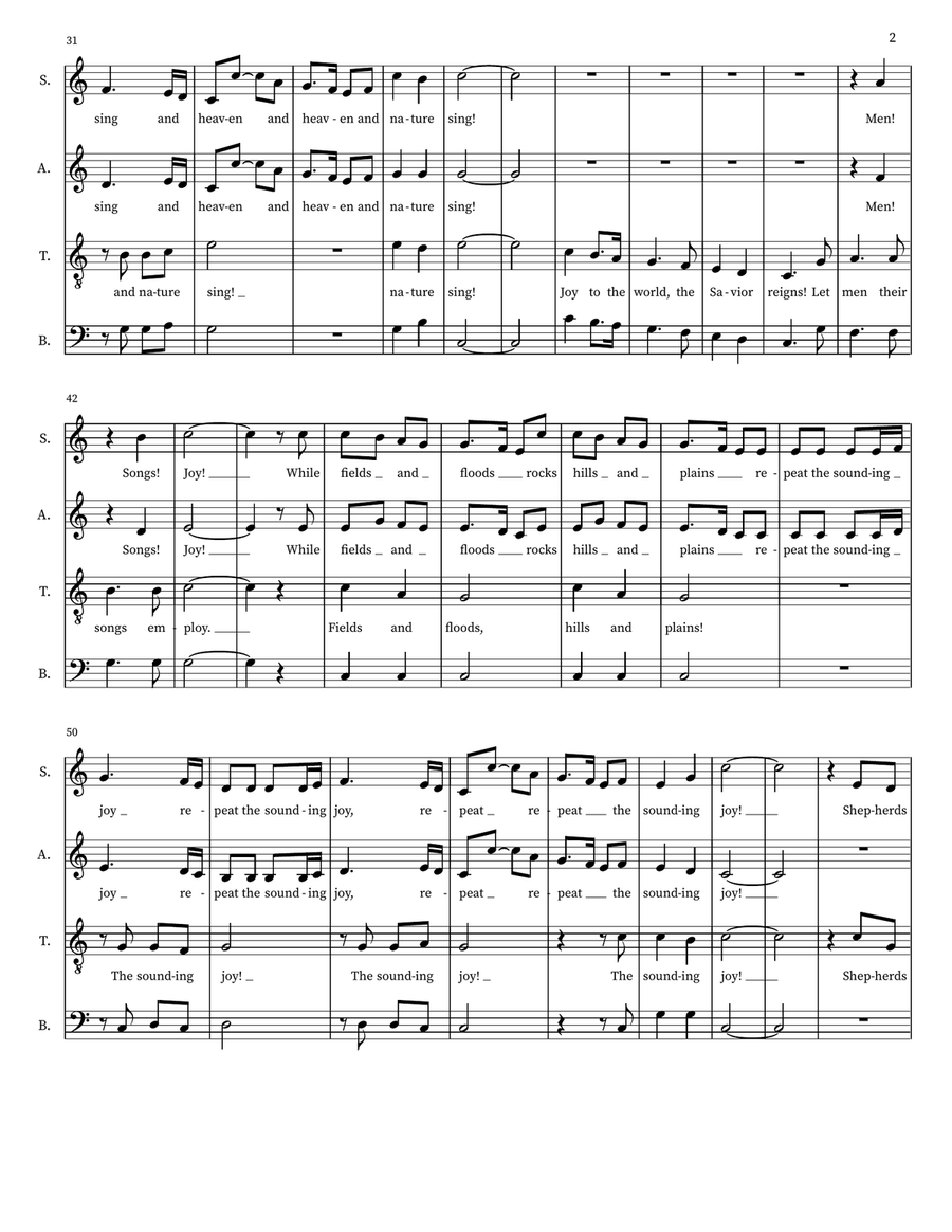Joy To The World Joy To The World 4-Part scores gallery preview page 2