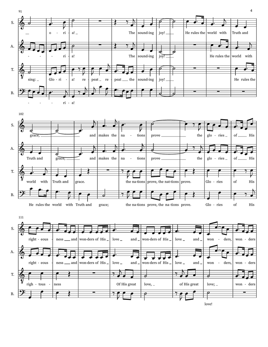 Joy To The World Joy To The World 4-Part scores gallery preview page 4