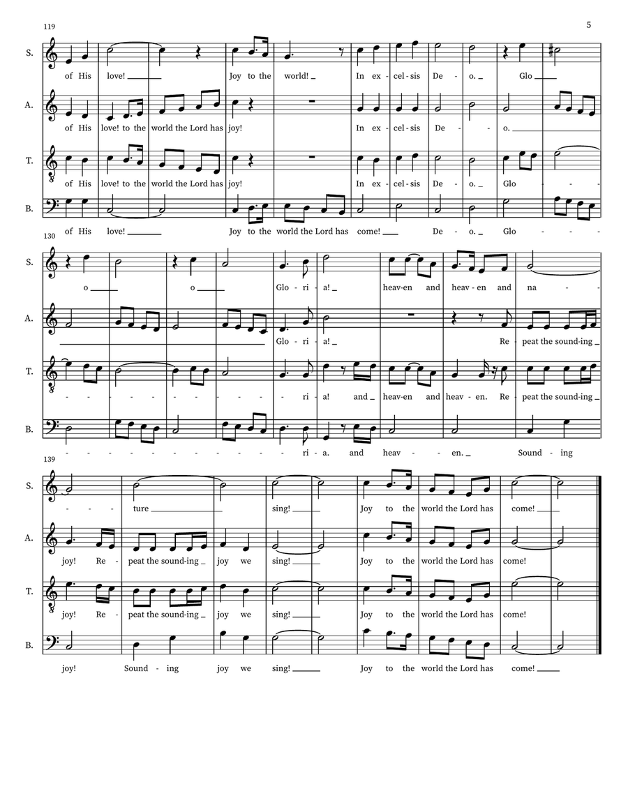 Joy To The World Joy To The World 4-Part scores gallery preview page 5