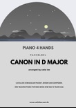 Canon in D - Pachelbel for piano 4 hands