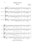 Andante Festivo Score and Parts for Clarinet Quartet
