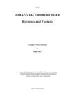 Ricercare and Fantasia for Trombone Quartet