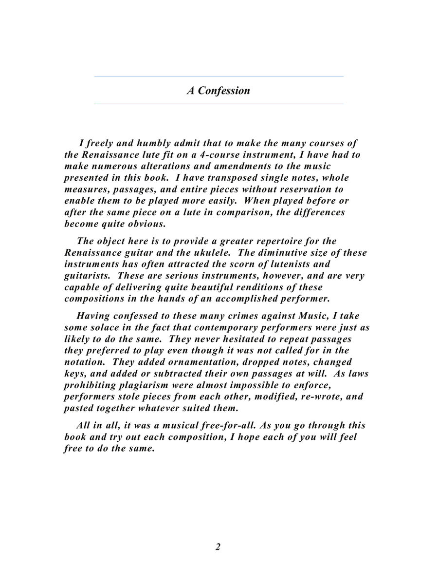 Antonio Rotta Intabolatura de Lauto Lute Music of the Renaissance for Low G Ukulele Lute scores gallery preview page 5