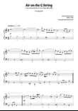 Air on the G string (easy piano – C major)