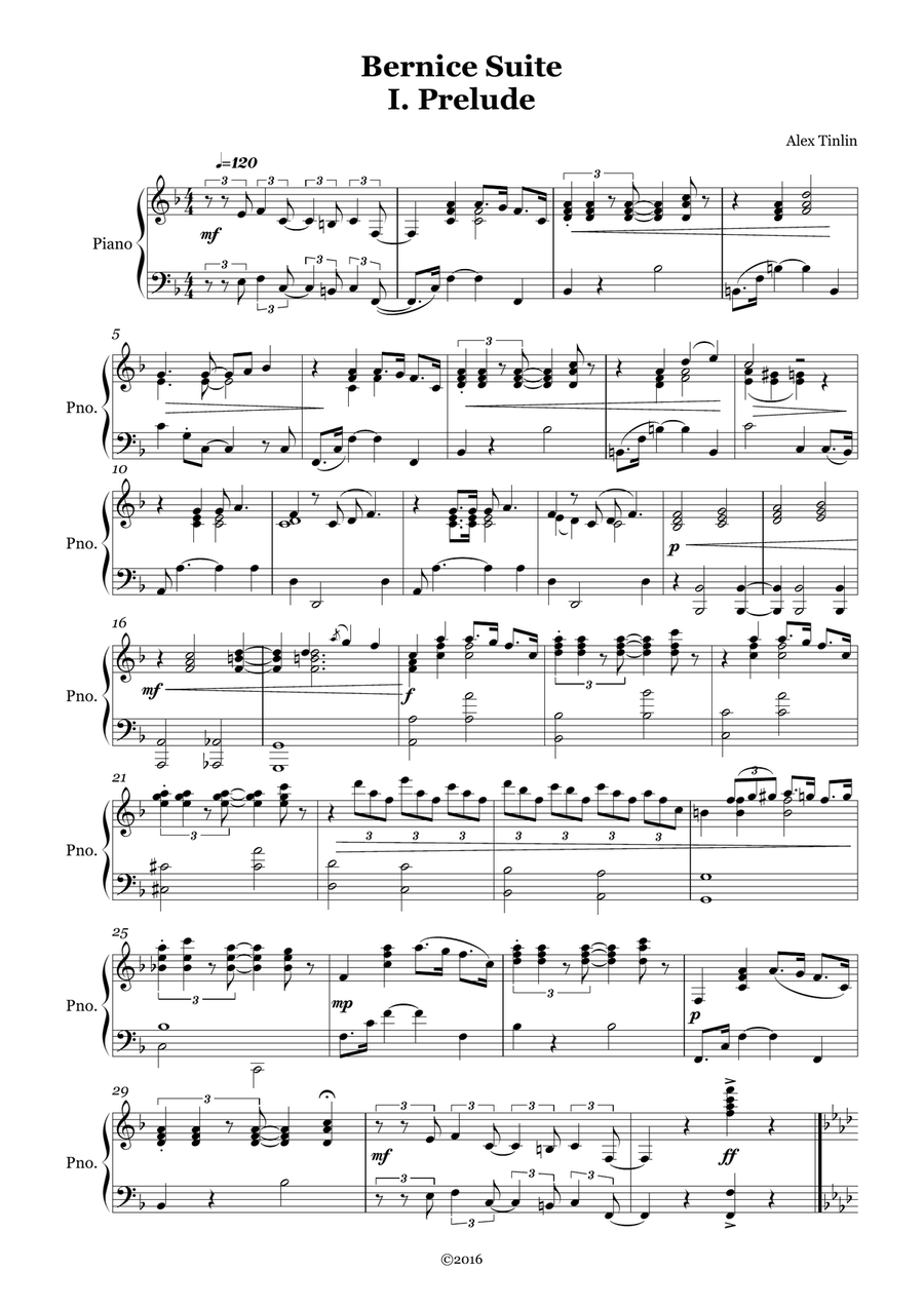 Bernice Suite Piano Solo scores gallery preview page 2