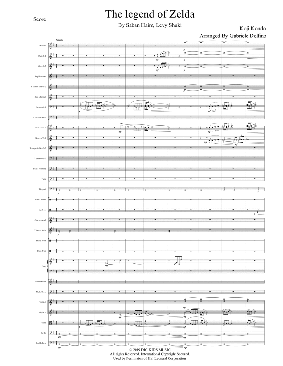 The Legend Of Zelda Full Orchestra scores gallery preview page 1