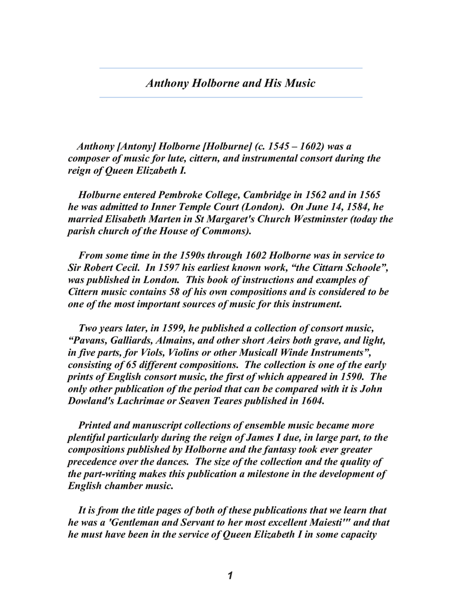 Anthony Holborne Arranged for Low G Ukulele Ukulele scores gallery preview page 3