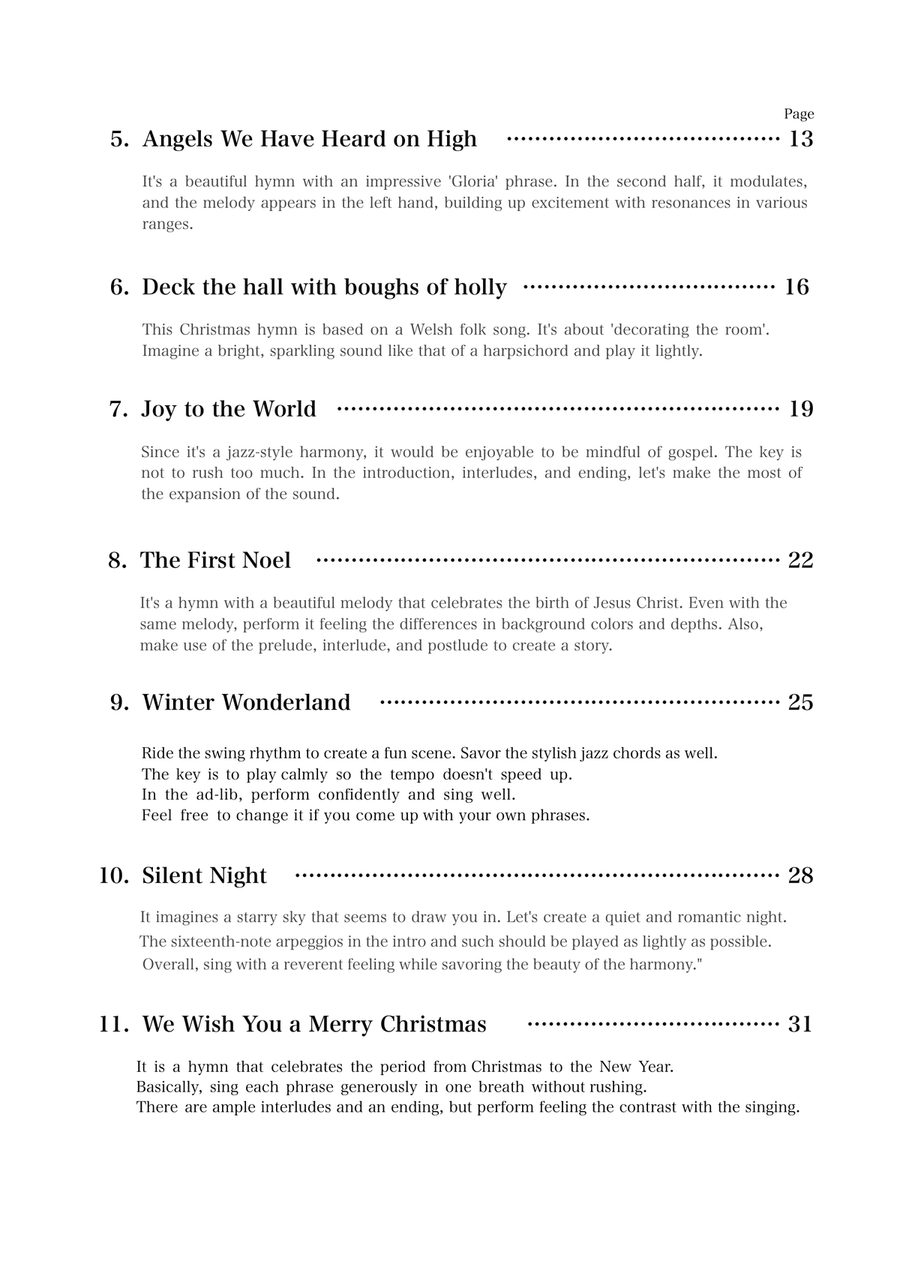Christmas Piano Arrangement Collection Vol.2 [Piano solo / intermediate or advanced] Piano Solo scores gallery preview page 3