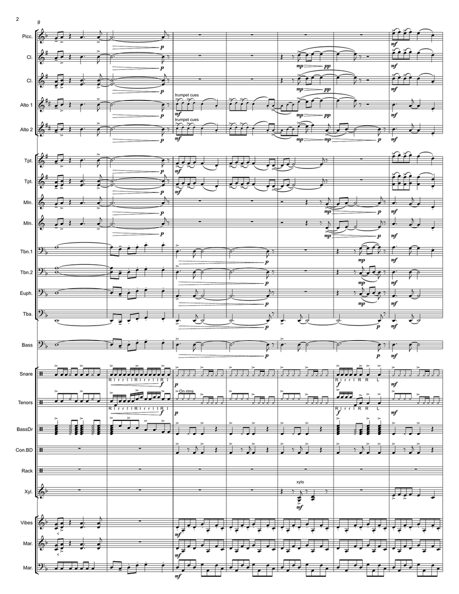 Danger Zone Danger Zone Marching Band scores gallery preview page 3