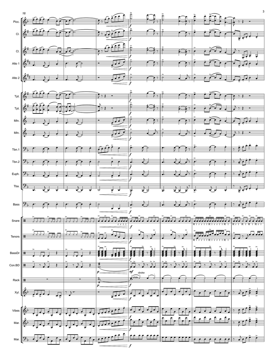 Danger Zone Danger Zone Marching Band scores gallery preview page 4