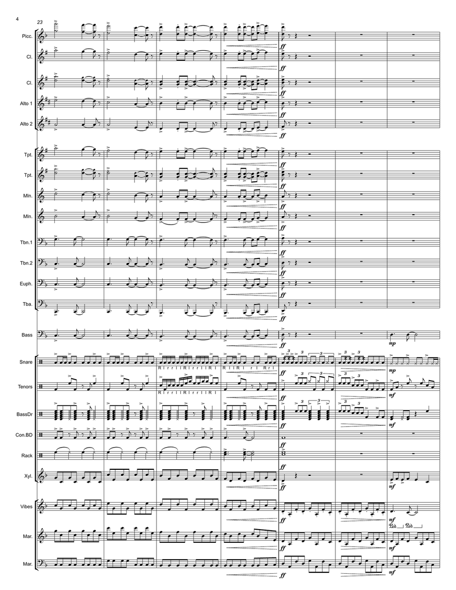 Danger Zone Danger Zone Marching Band scores gallery preview page 5