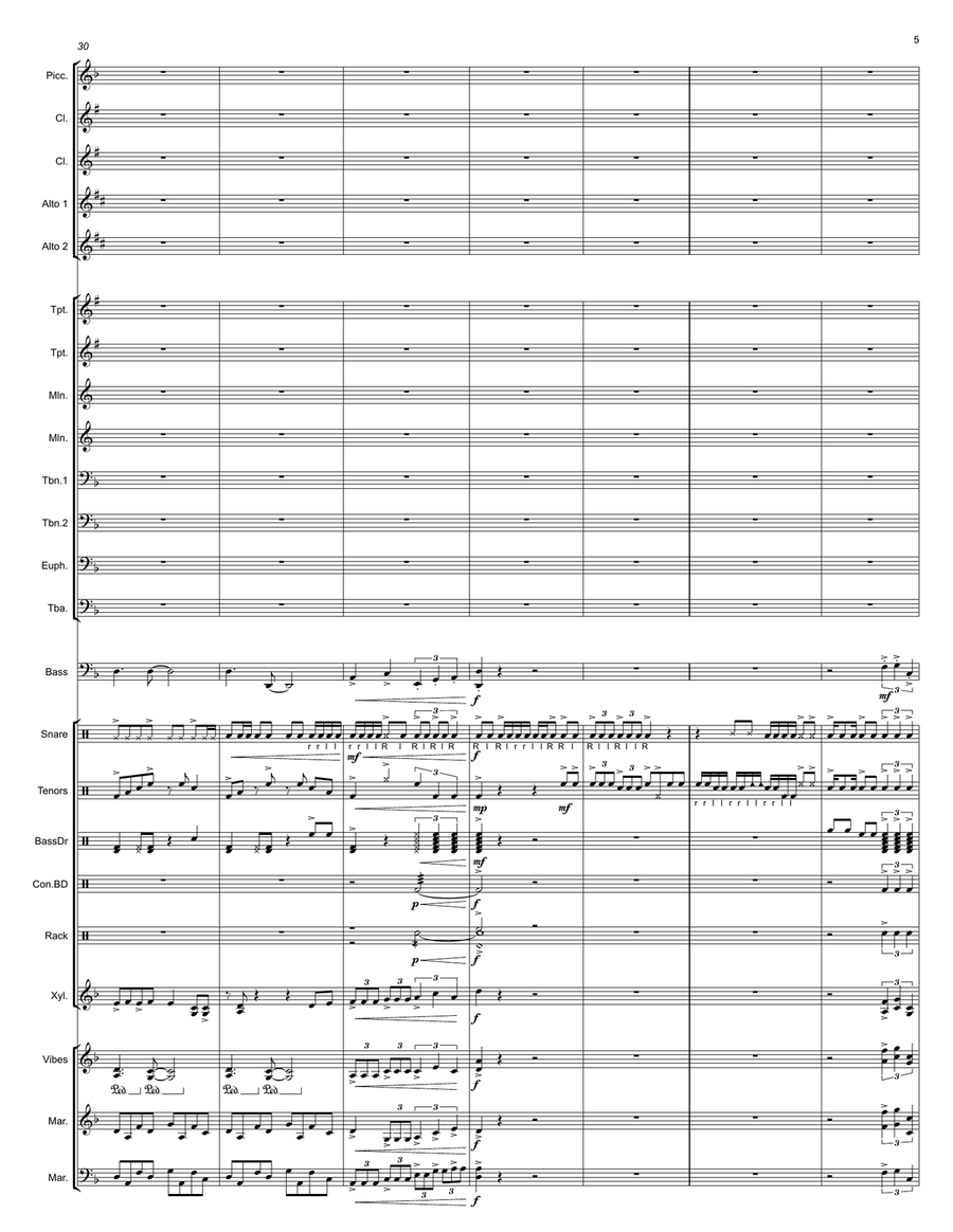Danger Zone Danger Zone Marching Band scores gallery preview page 6