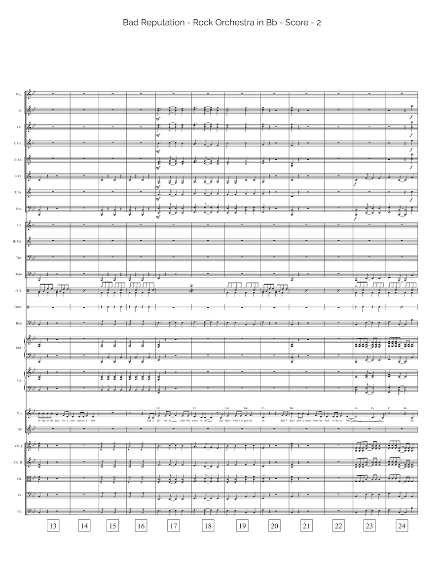 Bad Reputation Full Orchestra scores gallery preview page 2