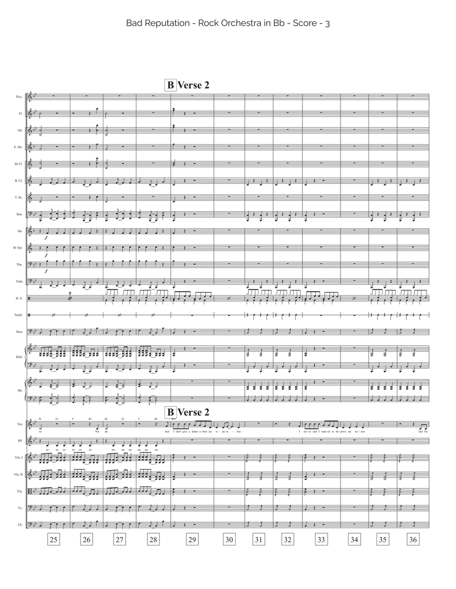 Bad Reputation Full Orchestra scores gallery preview page 3