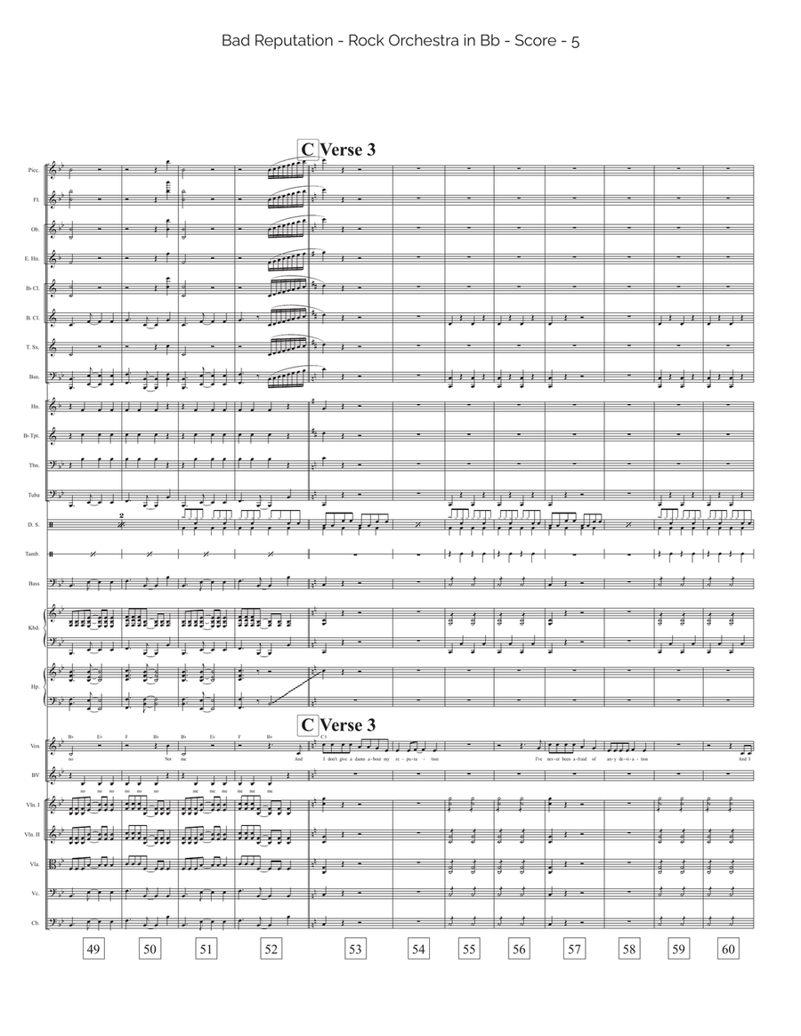 Bad Reputation Full Orchestra scores gallery preview page 5