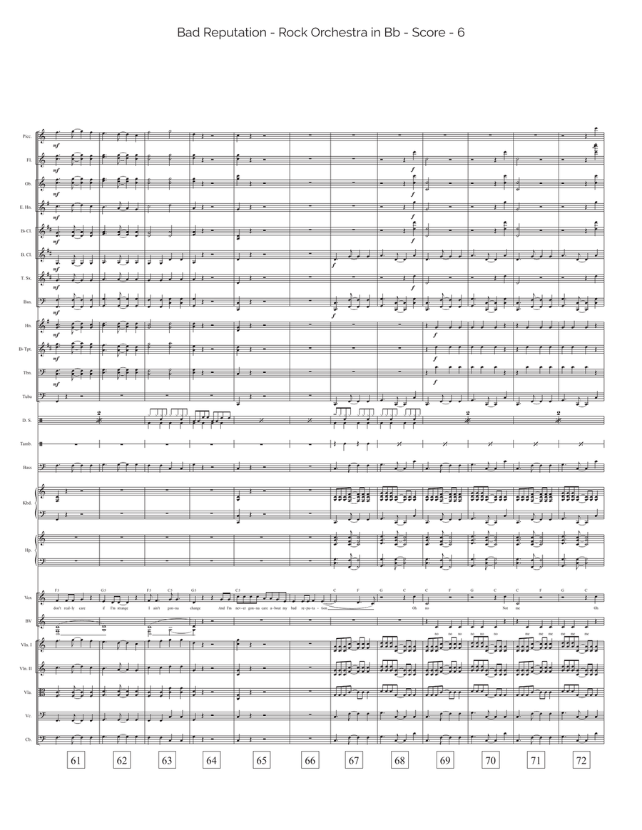 Bad Reputation Full Orchestra scores gallery preview page 6