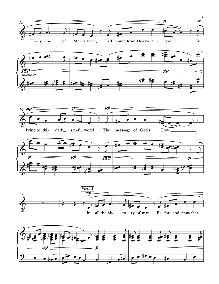 The Little Child (solo/unison version) Unison Choir scores gallery preview page 3