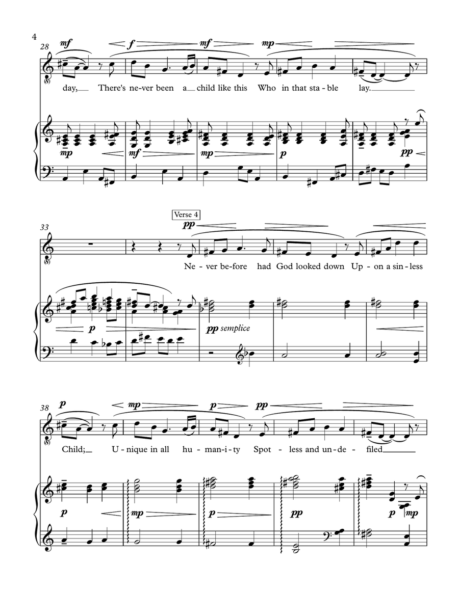 The Little Child (solo/unison version) Unison Choir scores gallery preview page 4