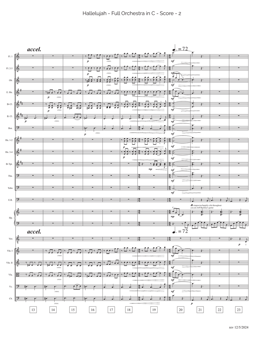 Hallelujah Full Orchestra scores gallery preview page 2