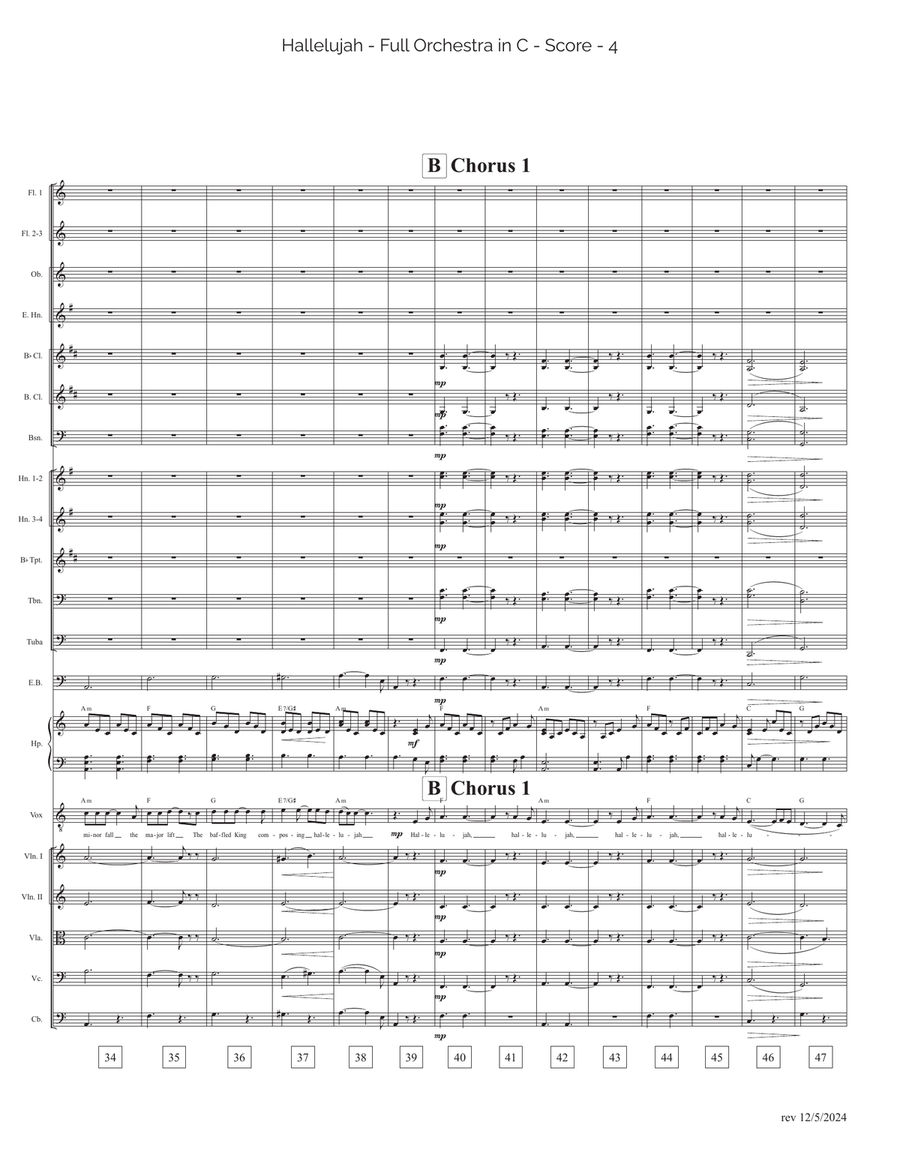Hallelujah Full Orchestra scores gallery preview page 4