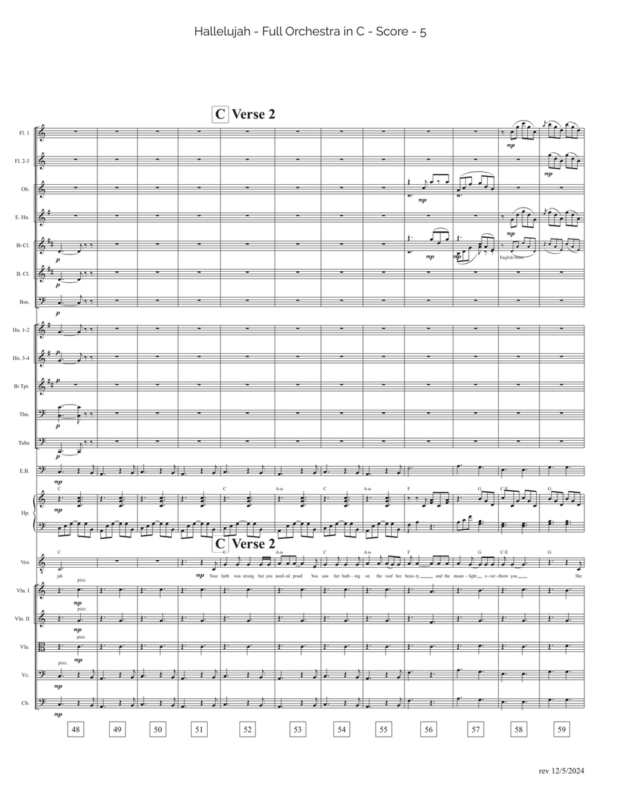 Hallelujah Full Orchestra scores gallery preview page 5