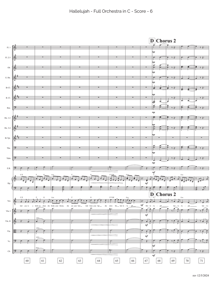 Hallelujah Full Orchestra scores gallery preview page 6