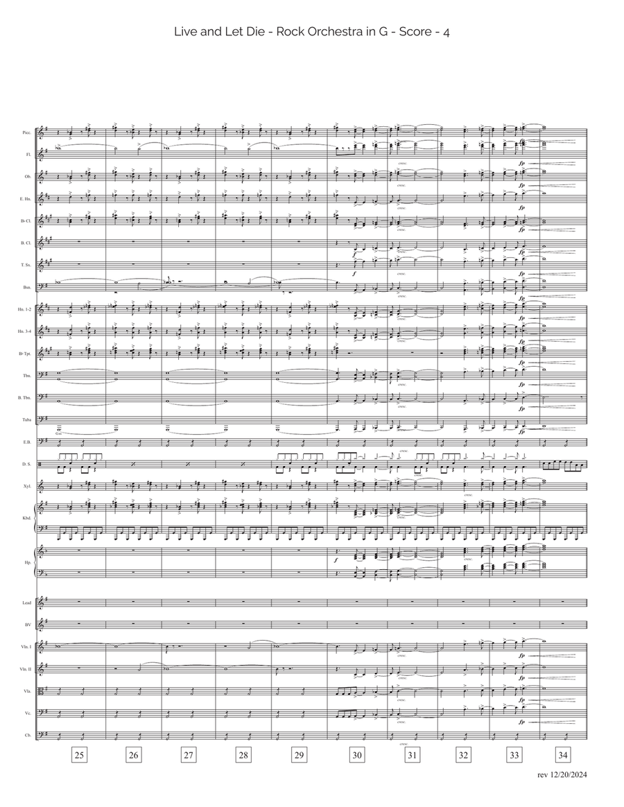 Live And Let Die Full Orchestra scores gallery preview page 4