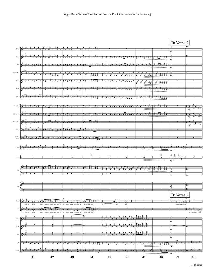 Right Back Where We Started From Full Orchestra scores gallery preview page 5