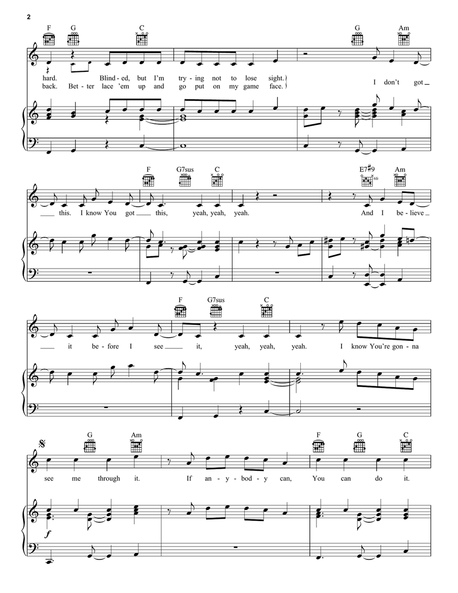 See Me Through It See Me Through It Piano, Vocal, Guitar scores gallery preview page 2