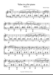 Valse for piano in g minor, Work 1-1