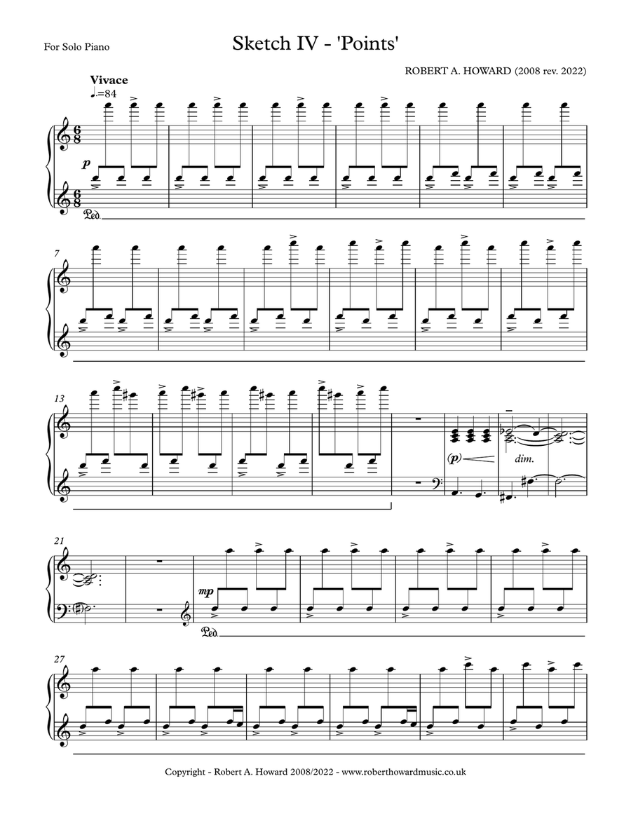 Sketch IV - 'Points' Piano Method scores gallery preview page 2