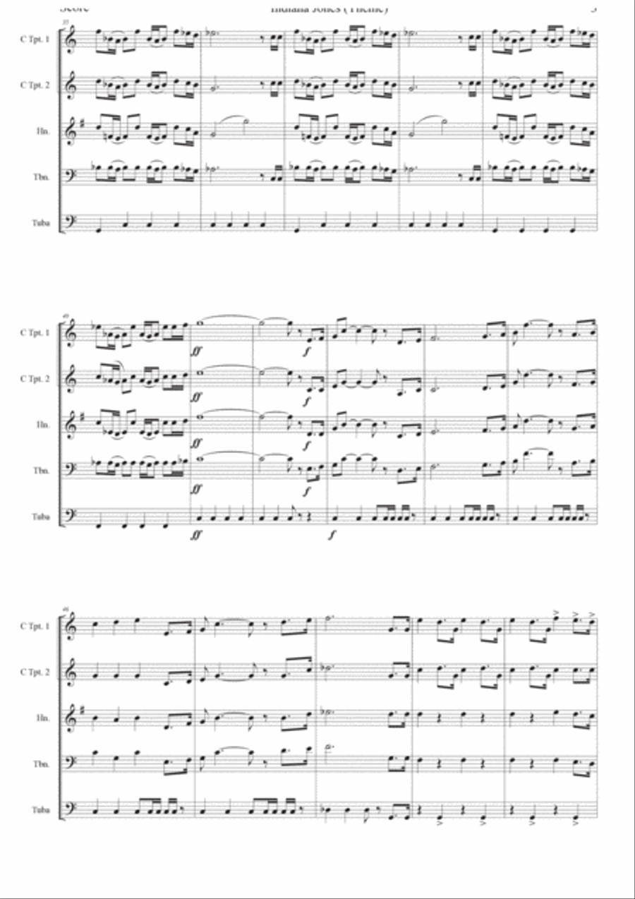 Indiana Jones Horn scores gallery preview page 3