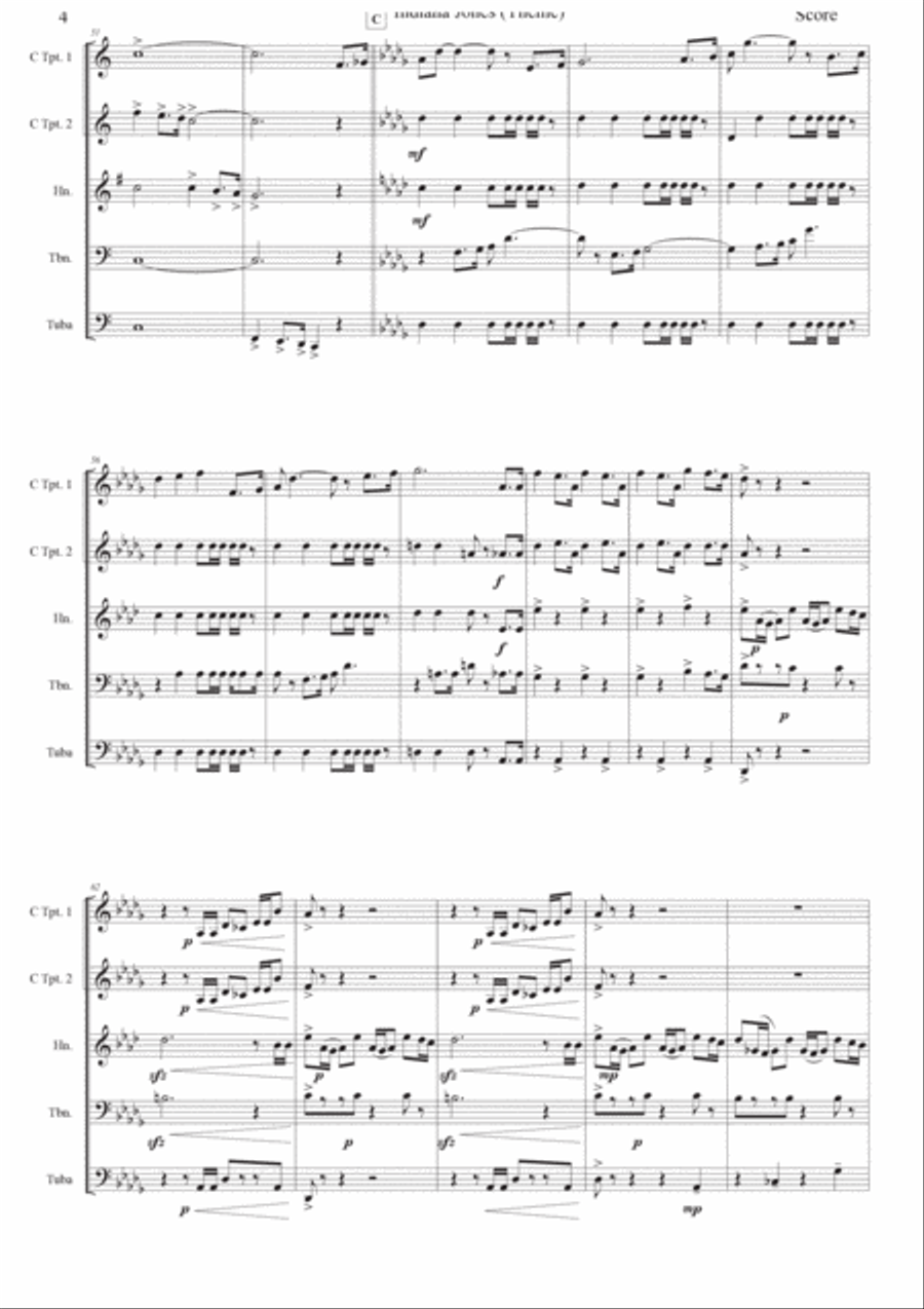 Indiana Jones Horn scores gallery preview page 4