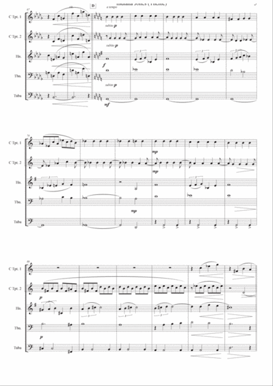 Indiana Jones Horn scores gallery preview page 5