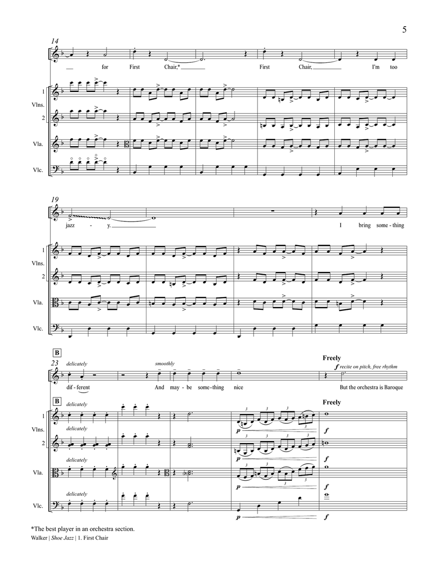 Shoe Jazz (Downloadable String Quartet Full Score) Choir scores gallery preview page 6