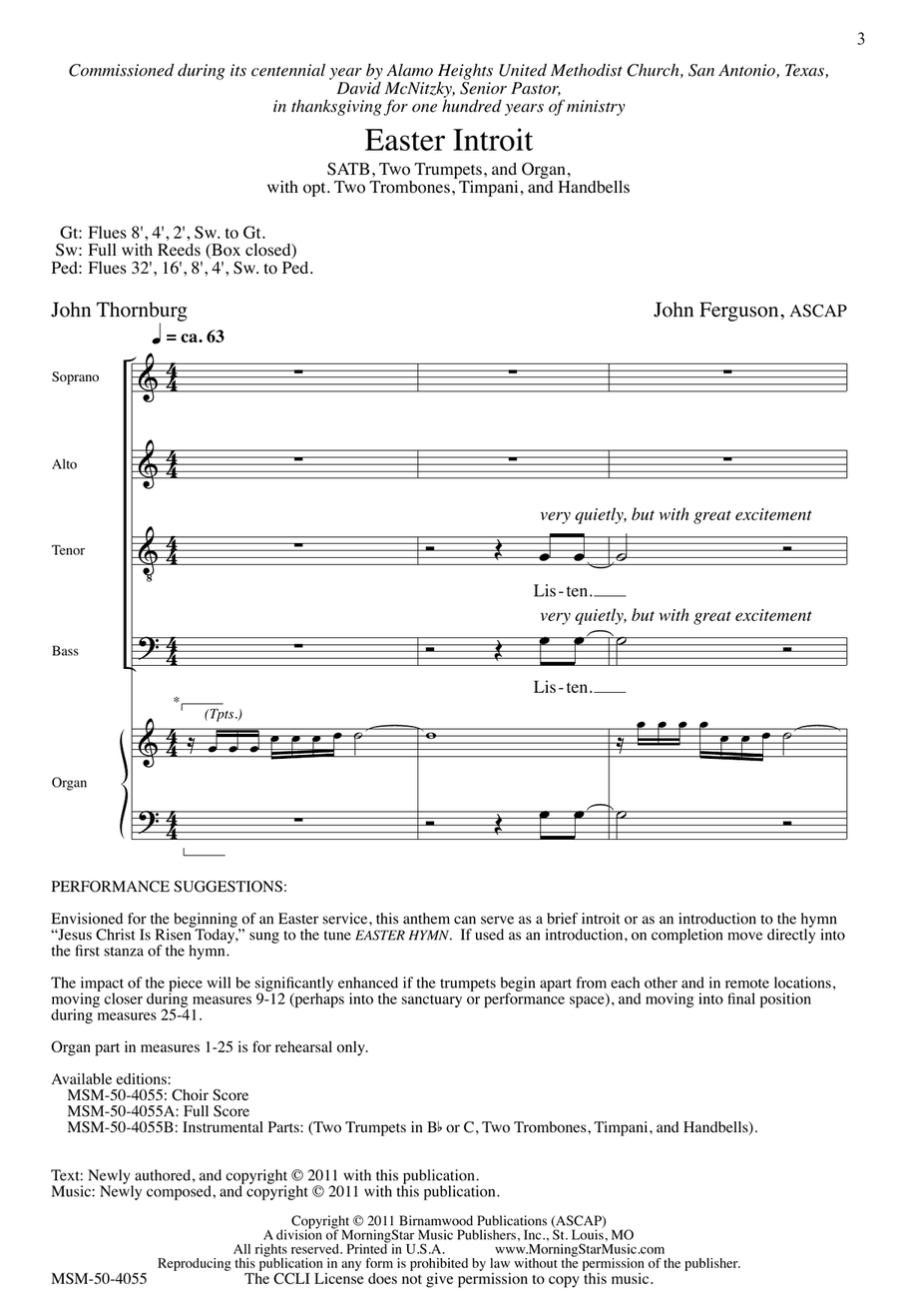 Easter Introit Easter Introit 4-Part scores gallery preview page 3