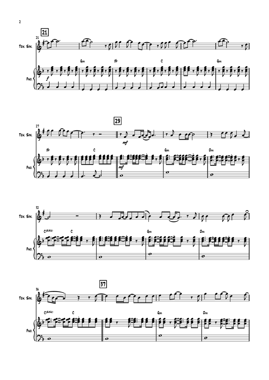 When Love Takes Over When Love Takes Over Tenor Saxophone scores gallery preview page 2