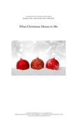 What Christmas Means To Me
