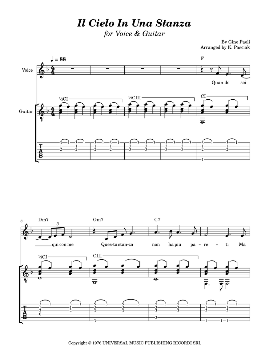 Il Cielo In Una Stanza Il Cielo In Una Stanza Acoustic Guitar scores gallery preview page 3