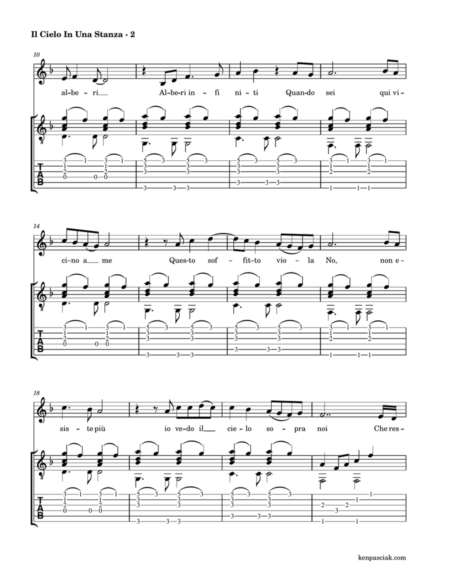 Il Cielo In Una Stanza Il Cielo In Una Stanza Acoustic Guitar scores gallery preview page 4