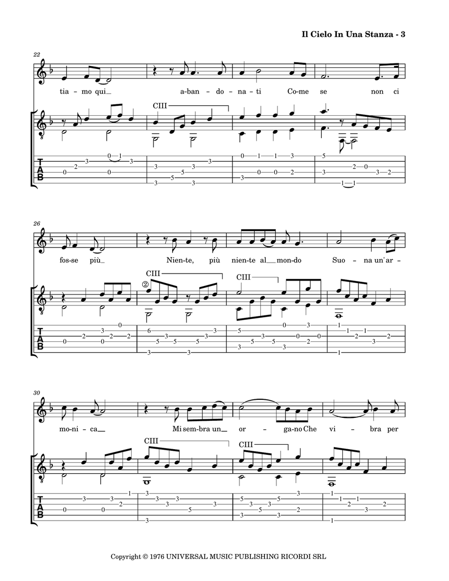 Il Cielo In Una Stanza Il Cielo In Una Stanza Acoustic Guitar scores gallery preview page 5