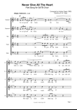 Never Give All The Heart - Part-Song for SATB Choir