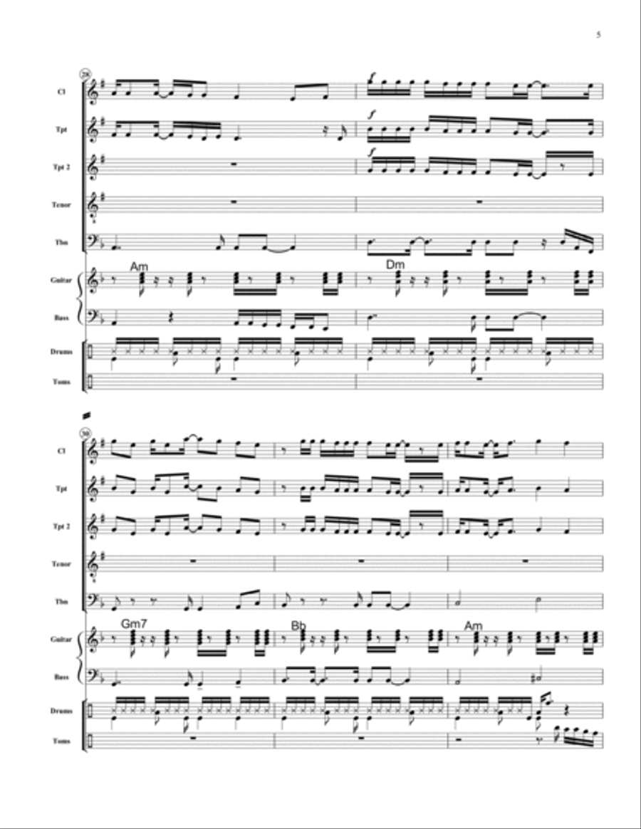 Careless Whisper B-Flat Clarinet scores gallery preview page 5