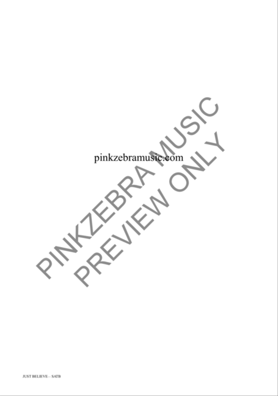 Just Believe (Instrumental Parts) Choir scores gallery preview page 17