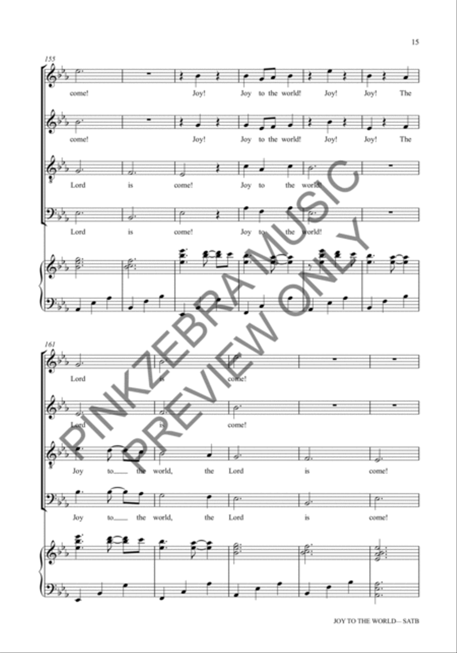 Joy to the World (Orchestration with Rhythm Section) Choir scores gallery preview page 16