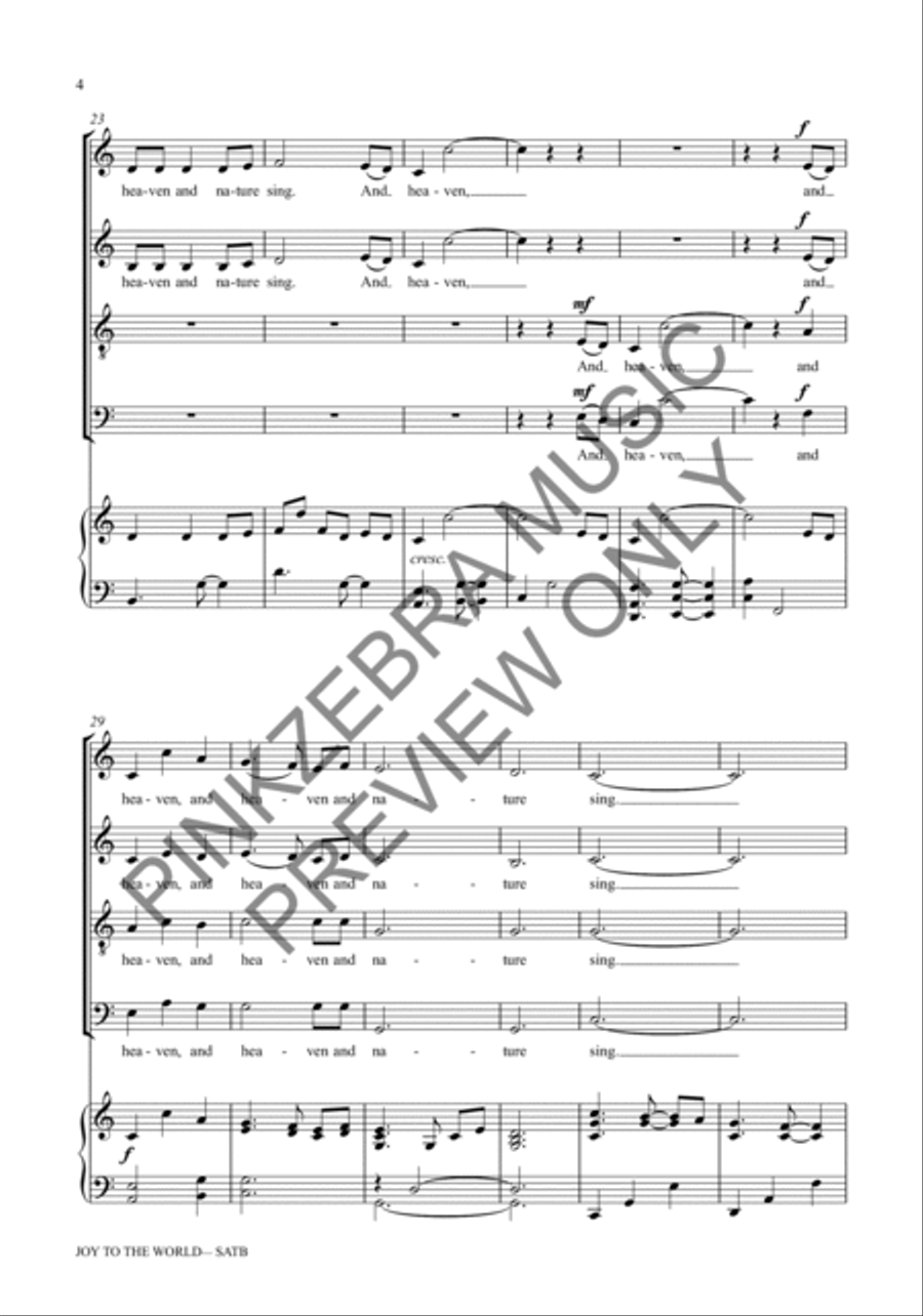 Joy to the World (Orchestration with Rhythm Section) Choir scores gallery preview page 5