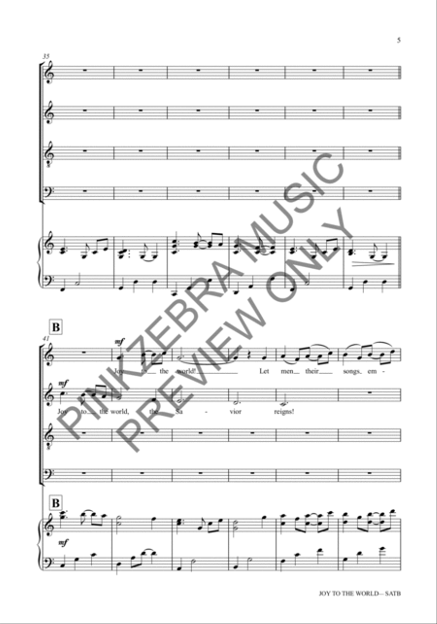 Joy to the World (Orchestration with Rhythm Section) Choir scores gallery preview page 6