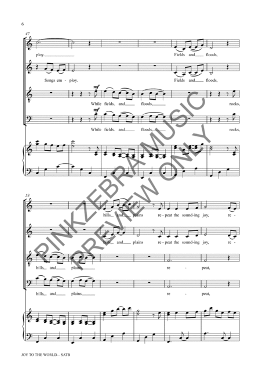 Joy to the World (Orchestration with Rhythm Section) Choir scores gallery preview page 7
