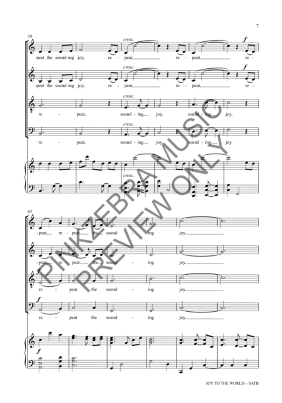 Joy to the World (Orchestration with Rhythm Section) Choir scores gallery preview page 8