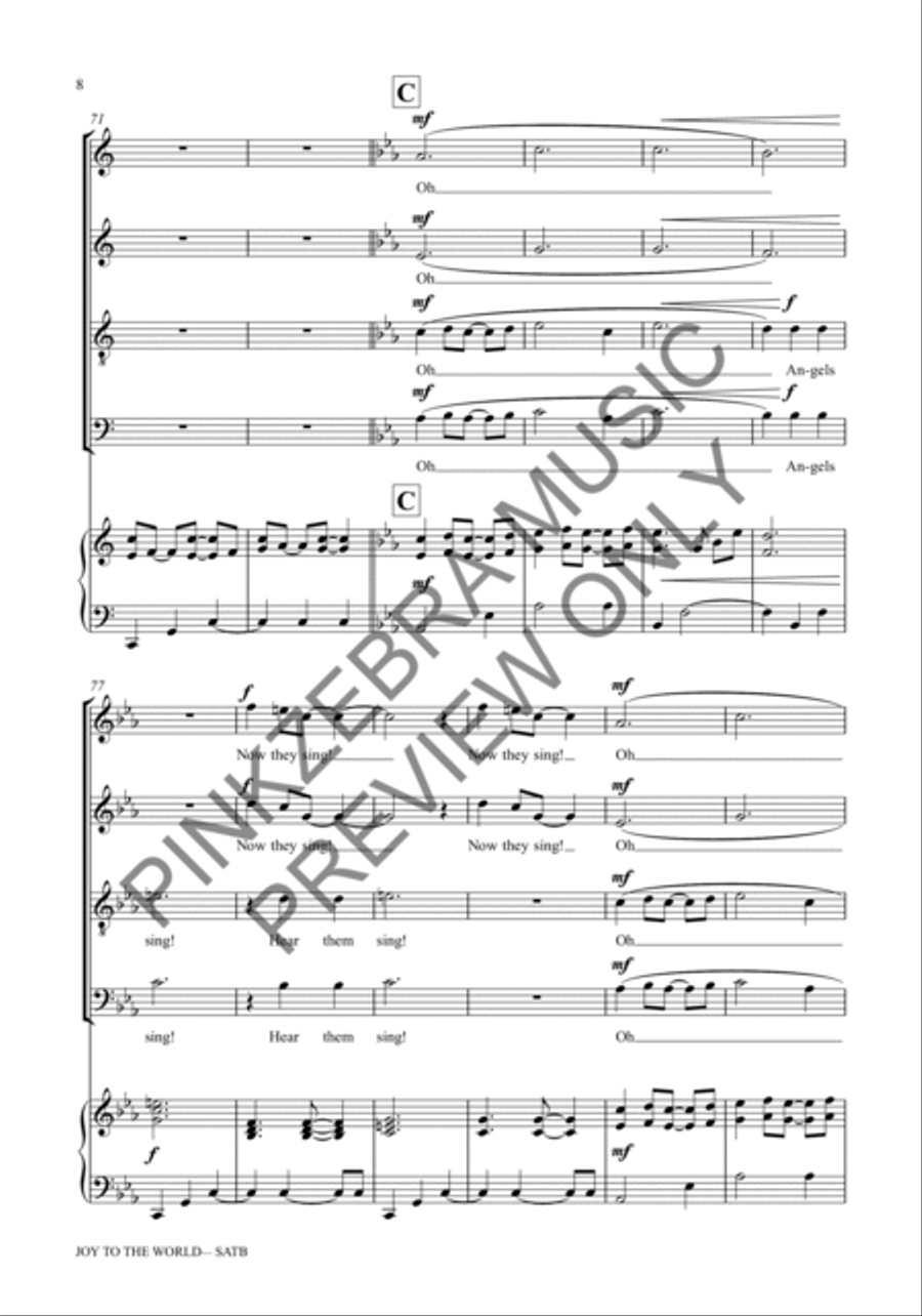 Joy to the World (Orchestration with Rhythm Section) Choir scores gallery preview page 9